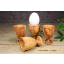 Eierbecher Set 4 teilig aus Olivenholz