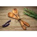 Salatbesteck aus Olivenholz 20 cm Holz Olivenholz