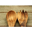 Salatbesteck aus Olivenholz 20 cm Holz Olivenholz