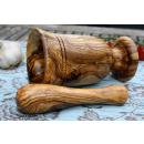 Mörser & Stössel aus Olivenholz Ø ca. 10 cm, 16 cm hoch Holz