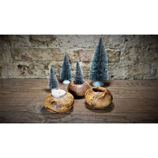 Kerzenständer Teelicht aus Olivenholz  XL