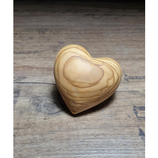 Handschmeichler aus Olivenholz in Herzform 3 cm