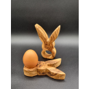 Eierbecher in Hasenform aus Olivenholz