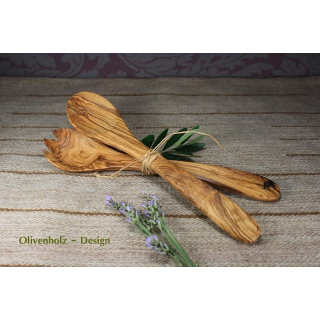 Salatbesteck aus Olivenholz 30 cm Holz OLIVENHOLZ